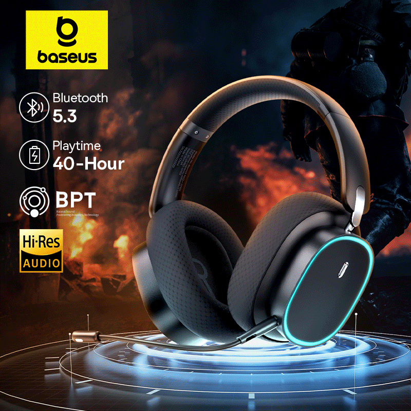 Baseus GH02 Headset Gamer Sem Fio com Microfone