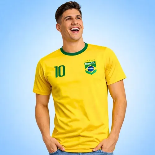 Camiseta Brasil Masculina Dryfit 10 Neymar Jr 
