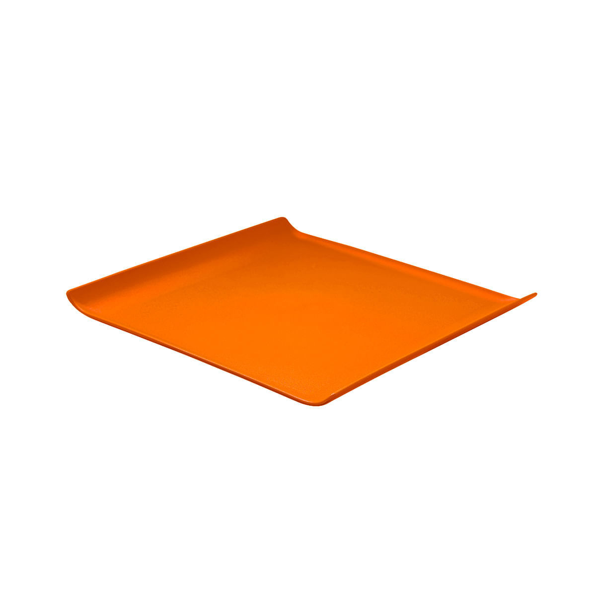Bandeja Servir Quadrada 30x30 Laranja em Polipropileno