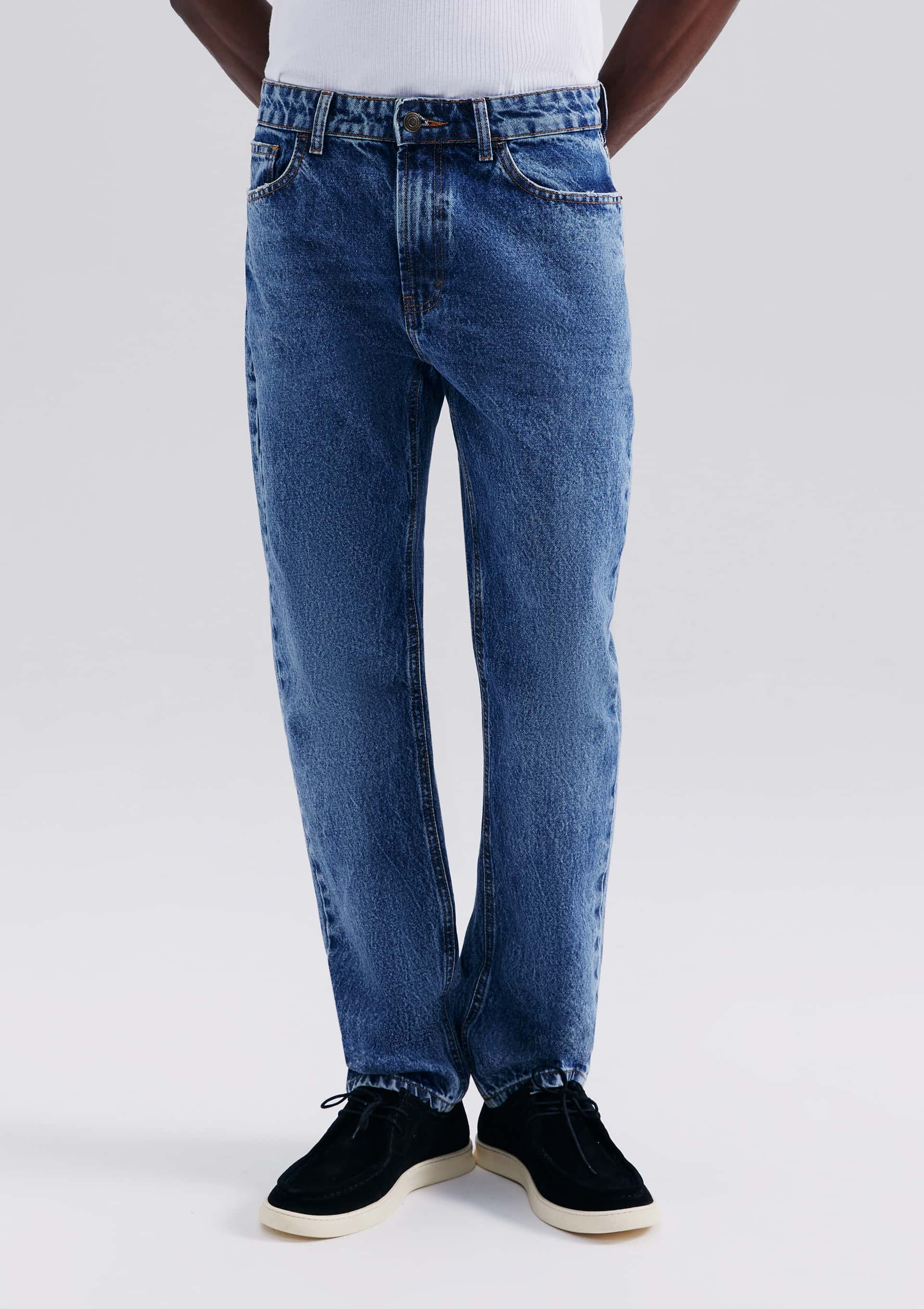 Calça Jeans Masculina Reta - Azul Hering