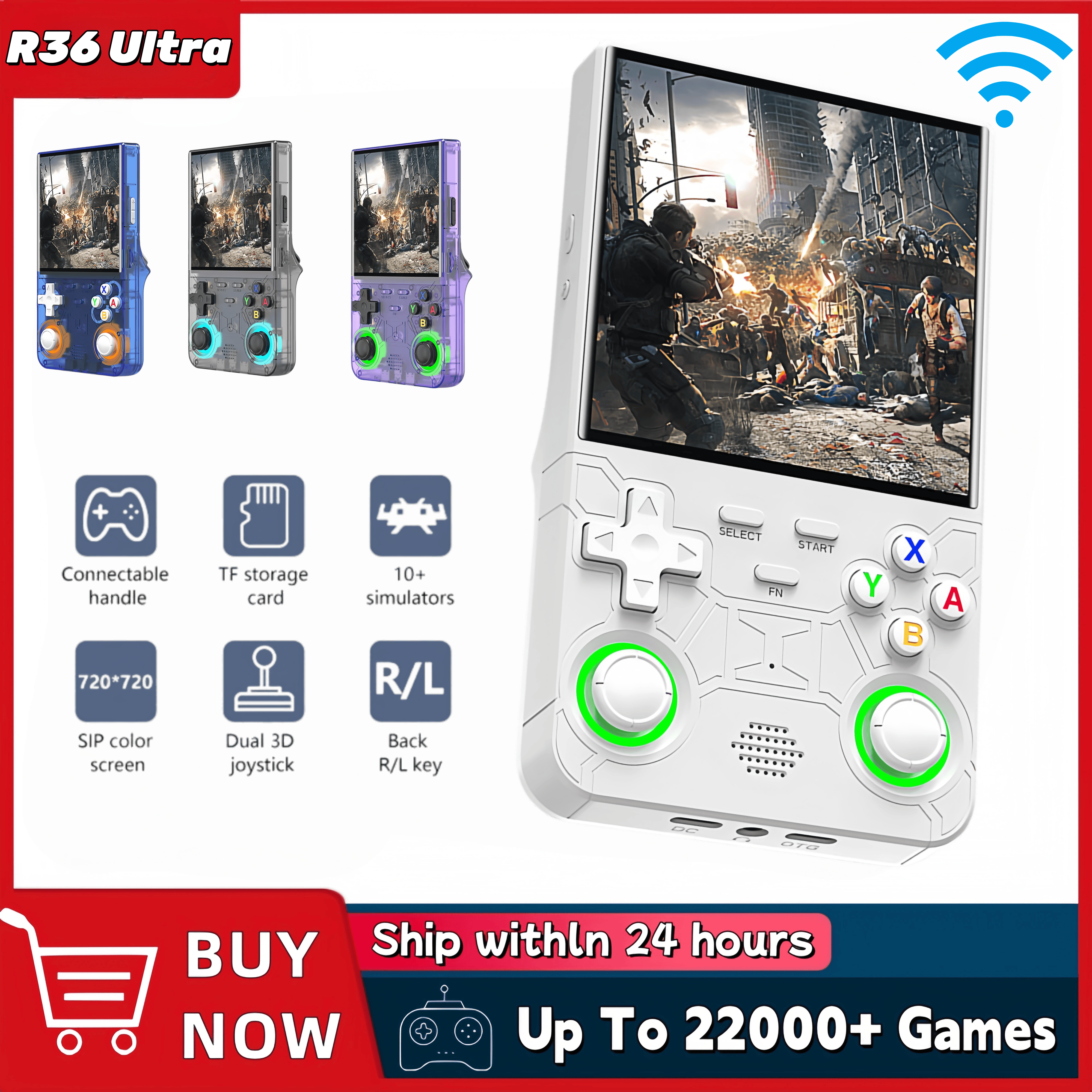 R36 Portátil de jogos Wi-Fi 4'' IPS 64/128GB