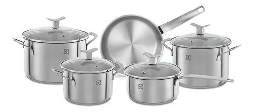 jogo de panelas Eletrolux inox