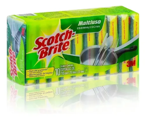 ESPONJA SCOTCH BRITE (10 UNIDADES) 