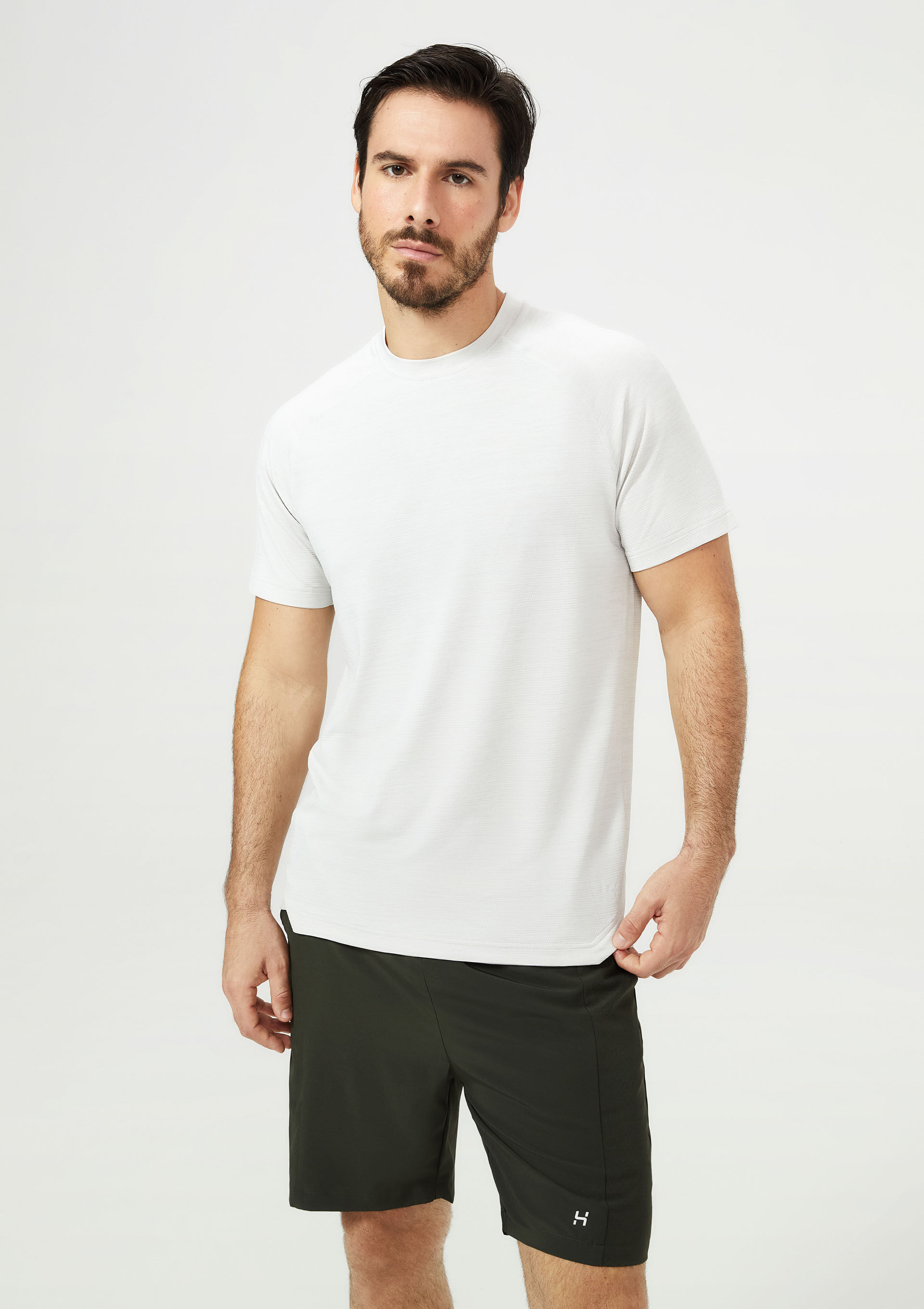 Camiseta esportiva masculina moove secagem rápida Hering - branco