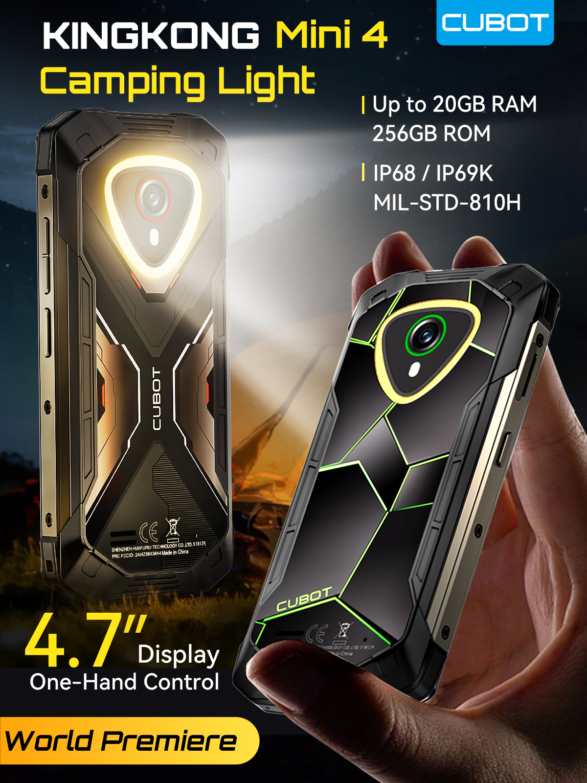 Smartphone Robusto Cubot KingKong MINI 4 IP68 4,7 Android 15 90 Hz