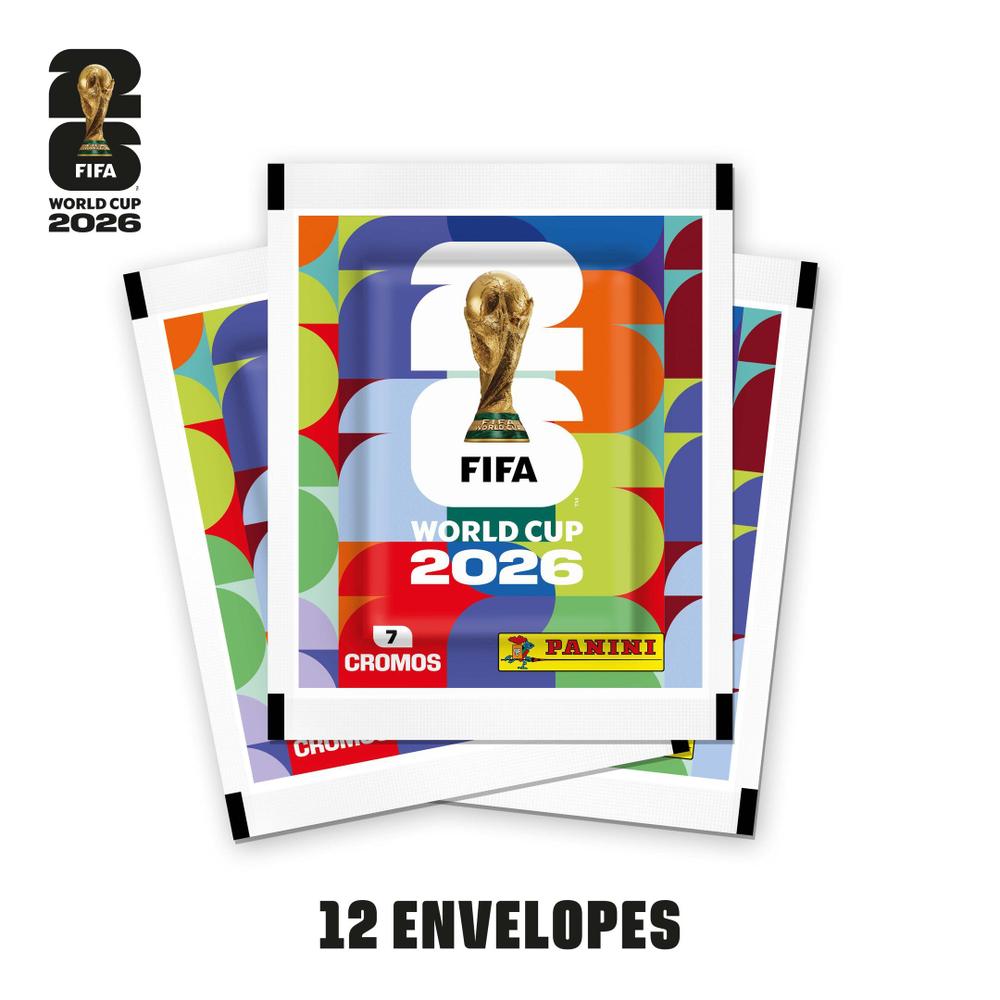 Blister com 12 pacotes de figurinhas copa do mundo 2026 panini