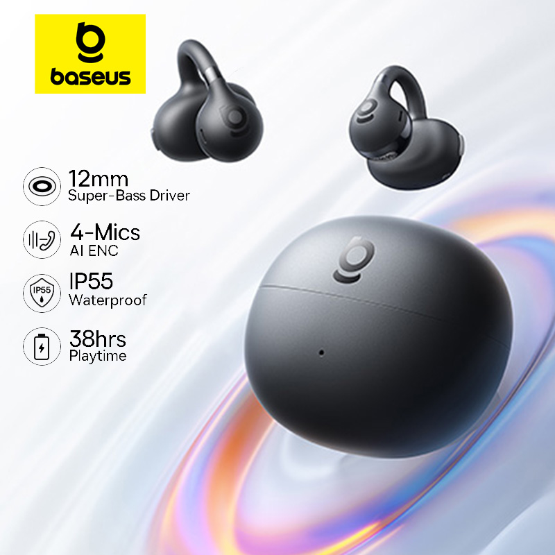 Baseus BC1 fones de ouvido clip-on Bluetooth 6.0