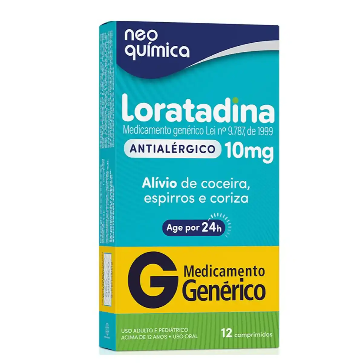 Loratadina 10 mg anti-histamínico Neo Química