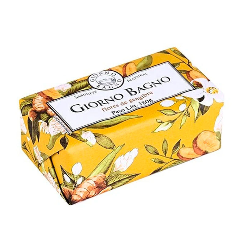 Sabonete Natural em Barra Giorno Bagno Flores de Gengibre 180g