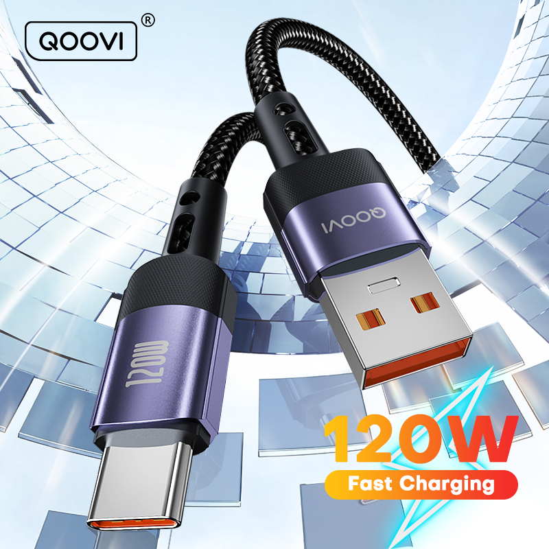 Cabo USB-C Carregamento Rápido 120W QOOVI 