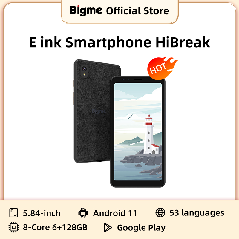 Smartphone Bigme Hibreak ereader 5,84'' luz 36 niv Android 11 128GB 6gb