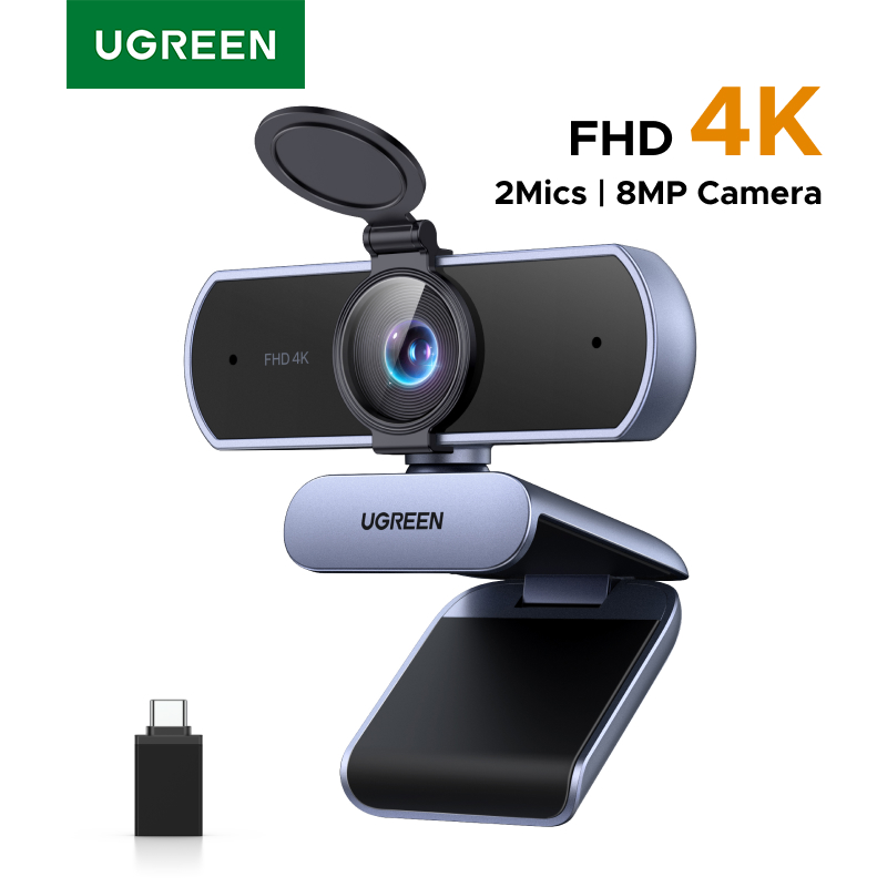 Webcam 4K/1080P com PDAF e microfones duplos