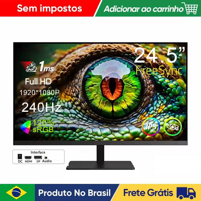 Monitor de jogos 24,5'' 240Hz IPS FHD HDR400