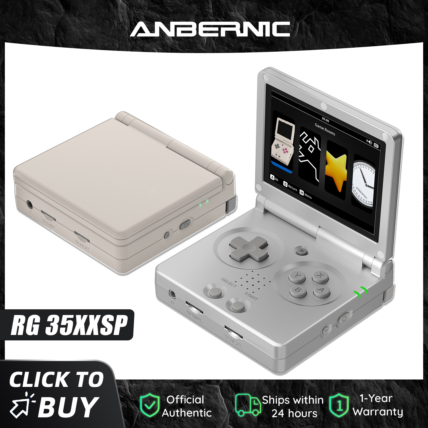 Console Portátil Anbernic RG35XXSP 64GB tela 3.5''