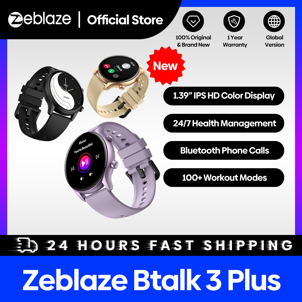 Smartwatch com Chamada de Voz Zeblaze-Btalk 3 Plus 