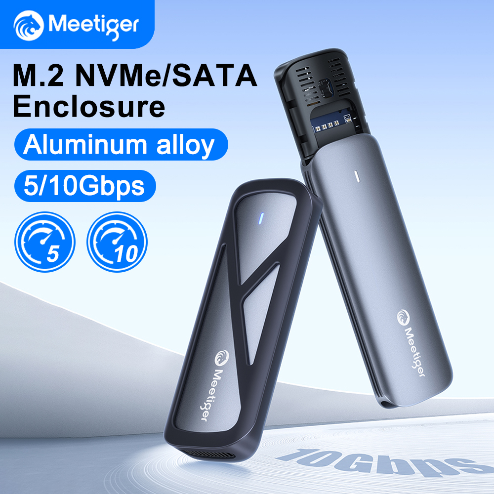 [Moedas R$45] gabinete externo M.2 NVMe SSD 5/10Gbps Meetiger 