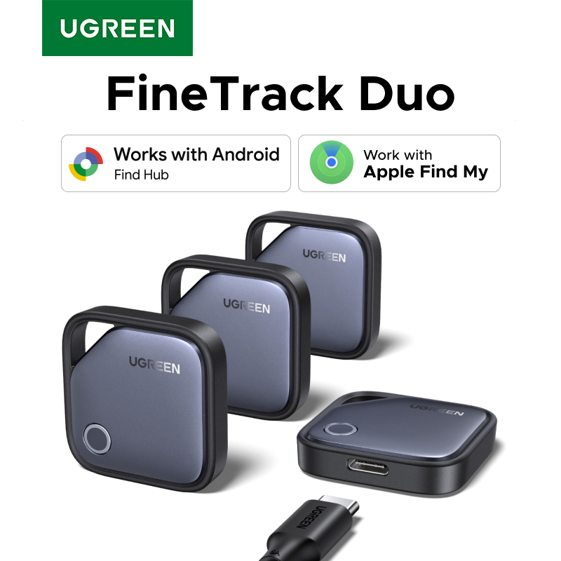 Kit 4 Smart Finder para Apple Find My (iOS) e Find Hub App (Android)  UGREEN