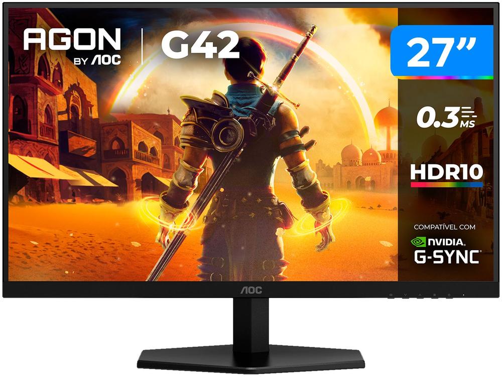 [Magalu] Monitor 27 FHD 200Hz IPS G-Sync AOC Gaming 27G42HE 
