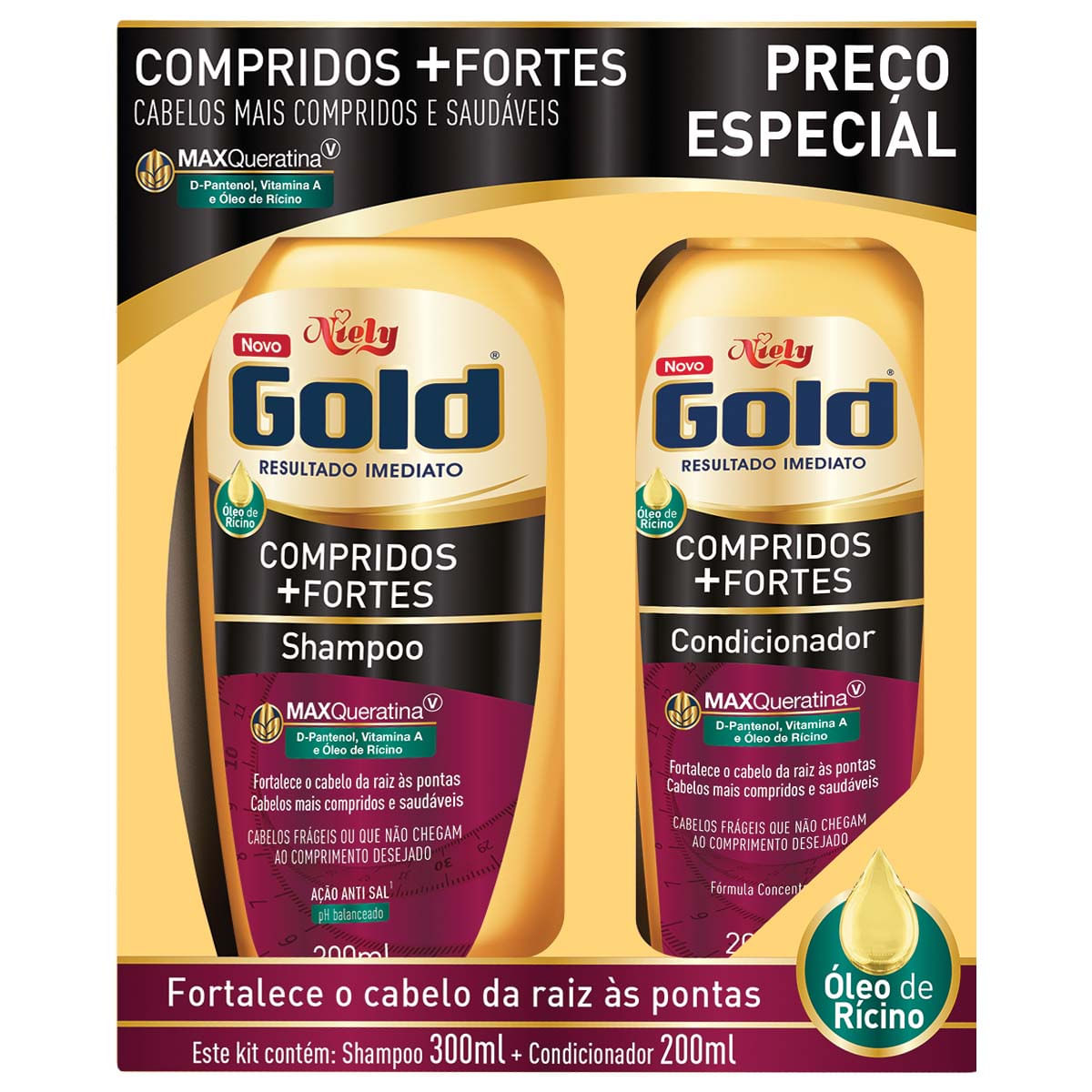 Kit Niely Gold Shampoo e Condicionador
