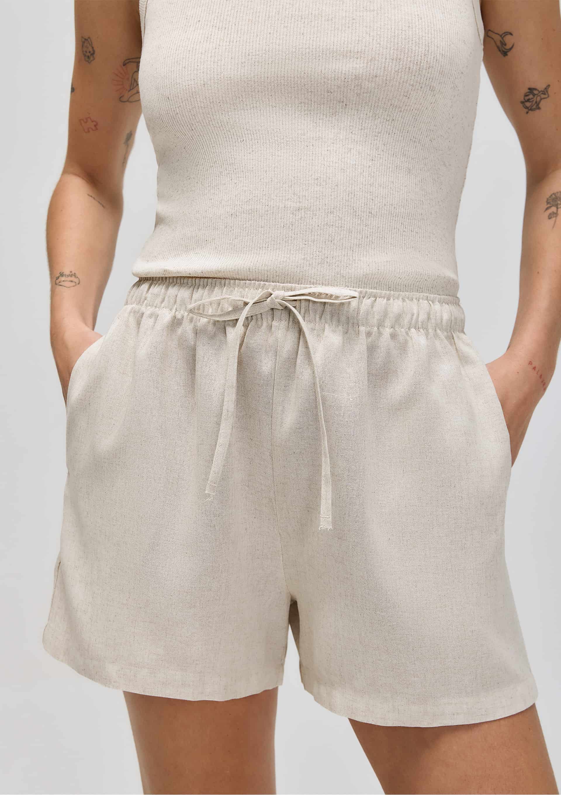 Shorts Curto Feminino Comfort - Off white Tam XP e G