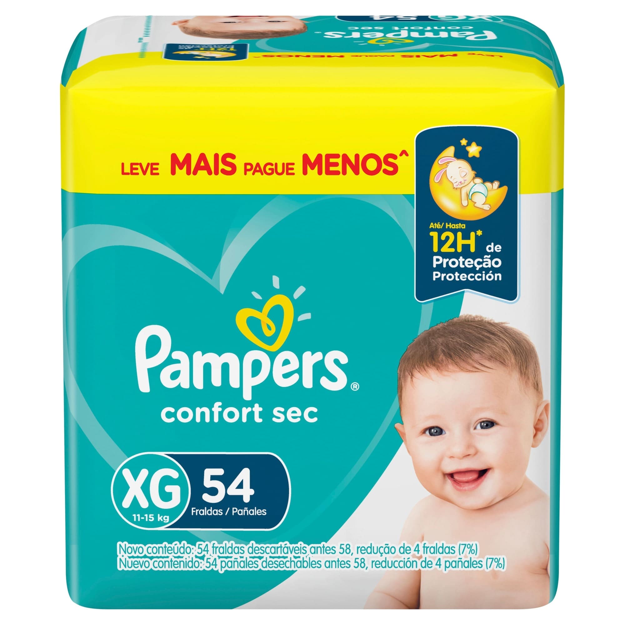 ( BUG ) Fralda Pampers Confort Sec Xg Com 54 Unidades