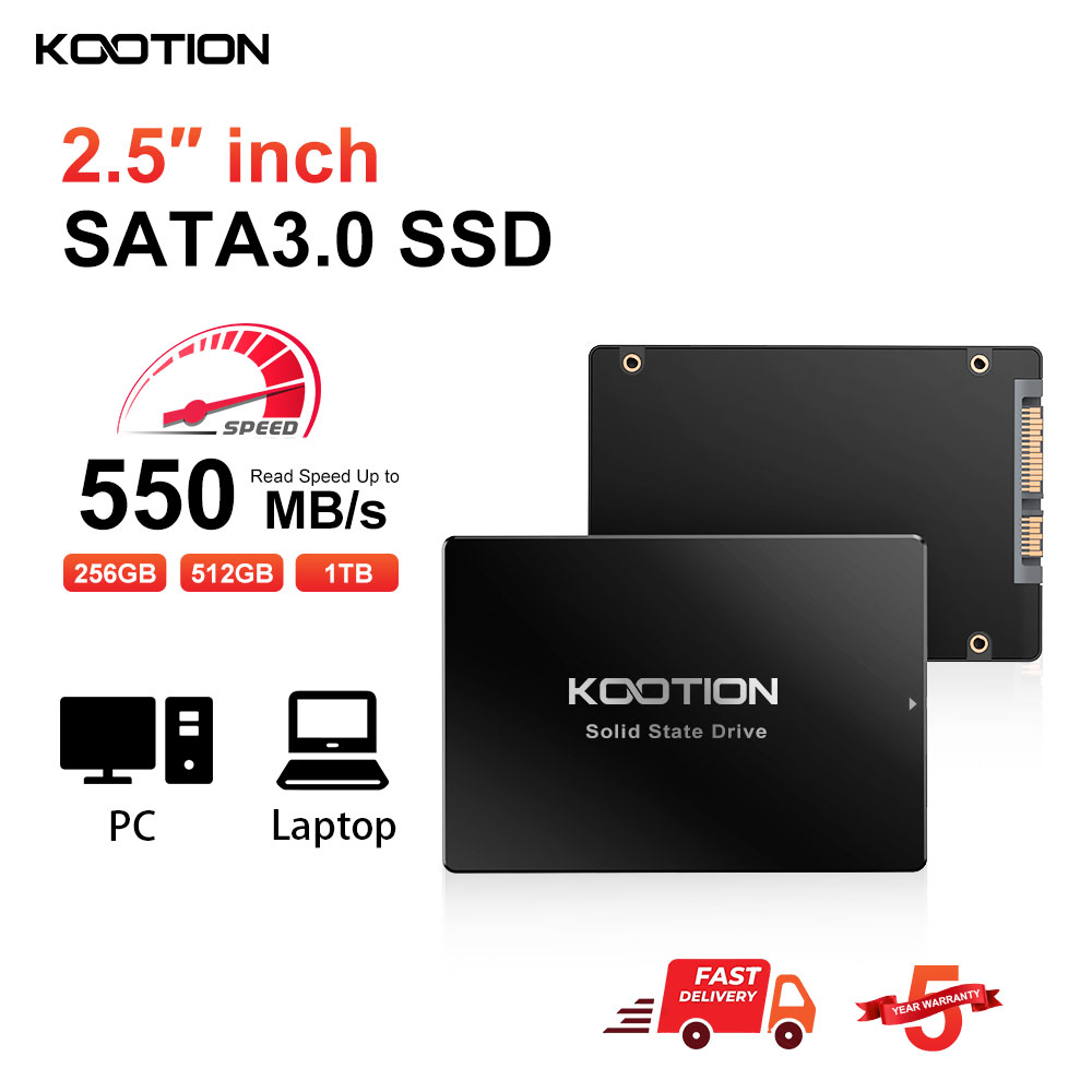 SSD SATA3 2,5 polegadas Kootion 256GB