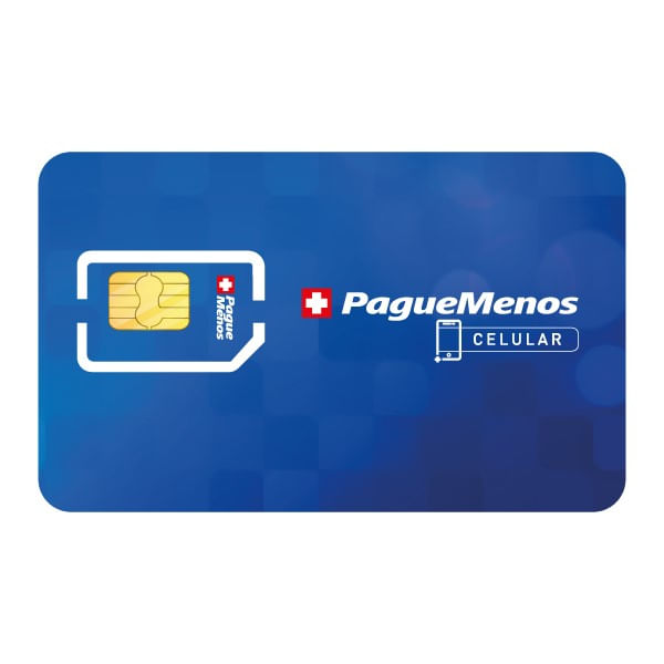 Chip Pague Menos + Recarga 30 Reais