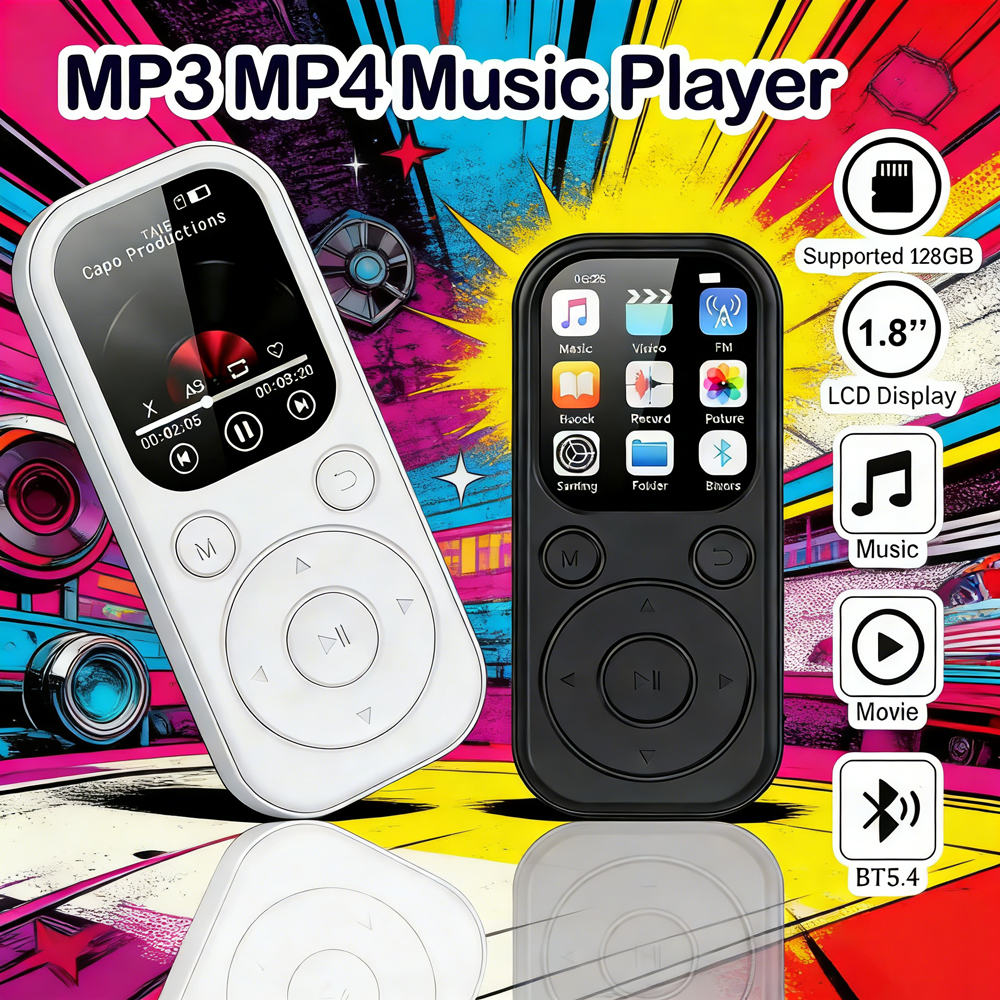 [Moedas R$40] Reprodutor MP3 Bluetooth com USB-C, 5.4, FM