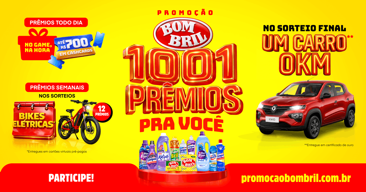 Promoção Bombril - Compre, Cadastre, Jogue e Concorra a Prêmios