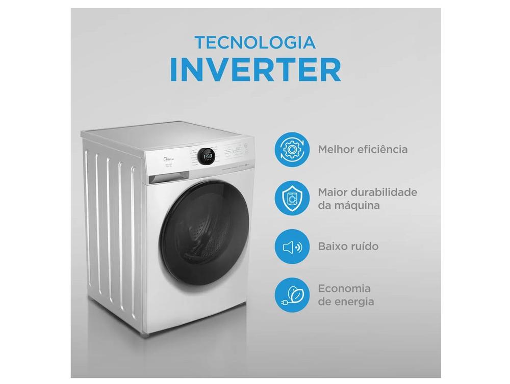 [Magalu] Lava e Seca Midea Slim 11kg HealthGuard Smart Inverter Água Fria e Quente Branca - 110V