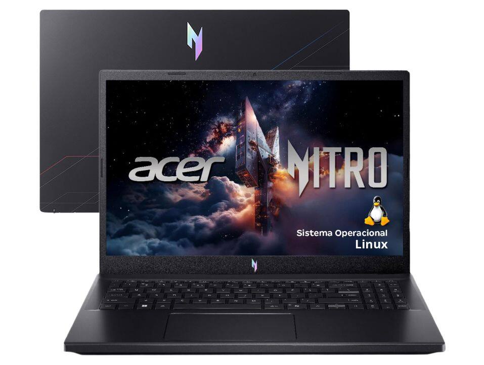  [Magalu] Notebook Gamer Acer Nitro V15 i5-13420H, RTX 4050, 16GB RAM, 512GB SSD, Tela 5.6” FHD 165Hz IPS, Linux
