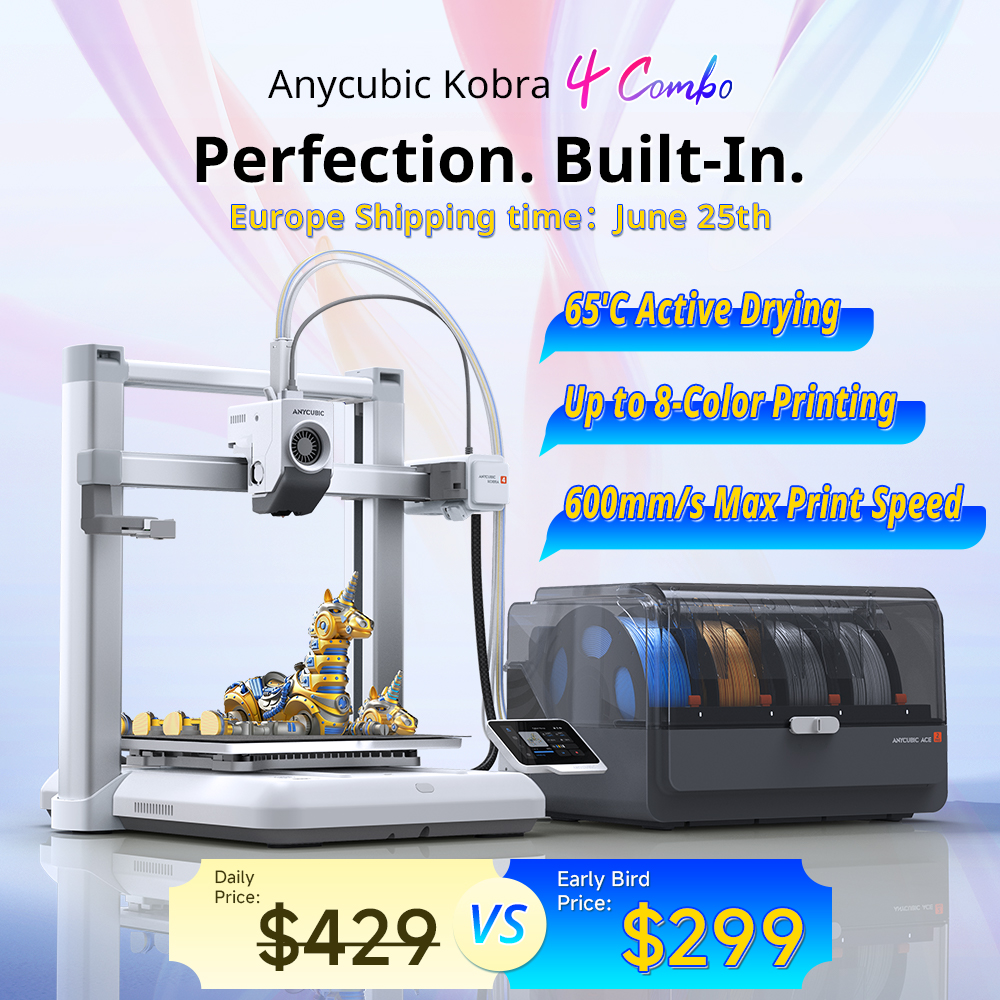ANYCUBIC Kobra 4 Combo - Impressora 3D FDM