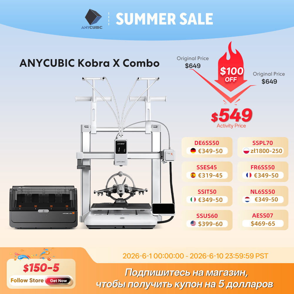 ANYCUBIC Kobra X Combo Impressora 3D