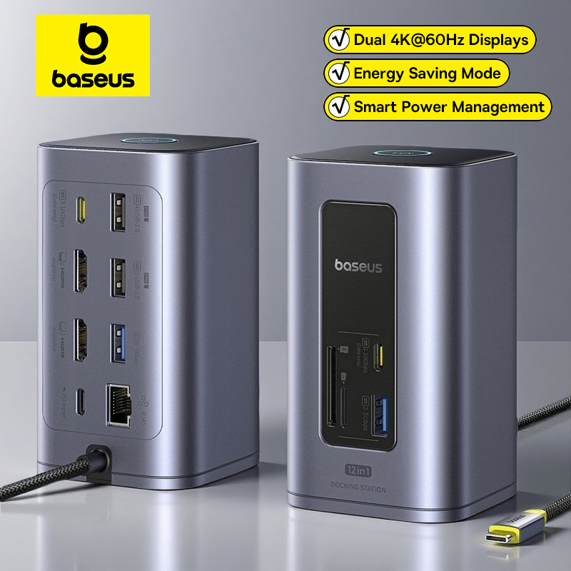 [Taxas inclusas] Baseus Hub USB-C 12 em 1: HDMI 4K 60Hz, PD 100W