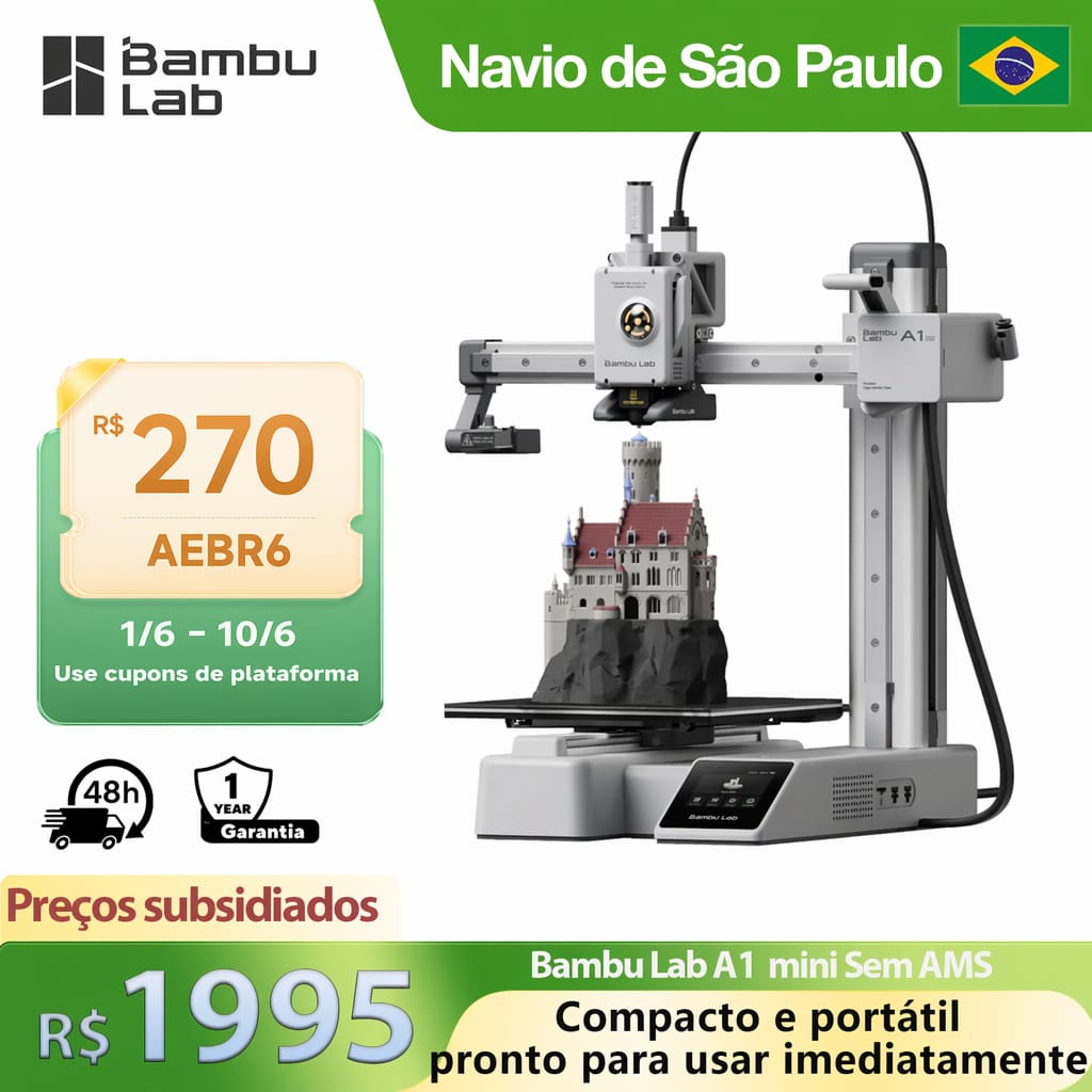 Bambu Lab A1 Mini Impressora 3D Auto Nivelamento