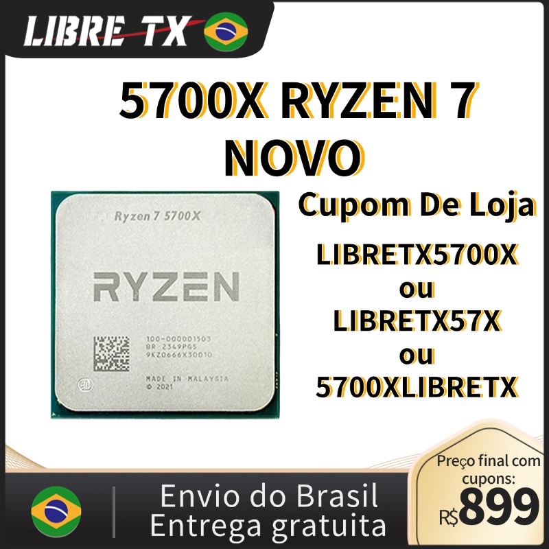 [Aliexpress/LibreTX] Ryzen 5 5700 - R$978 em 12x