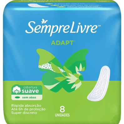 Absorvente Sempre Livre Adapt Suave Sem Abas 8 Unidades