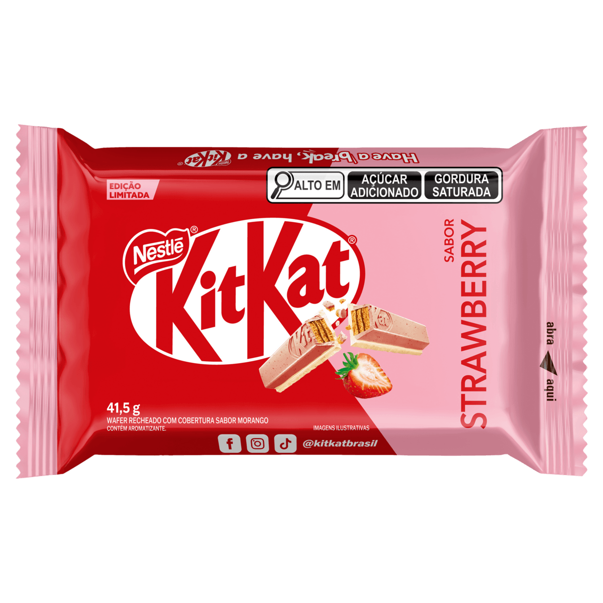 [Regional] Nestlé Kit Kat Morango 41,5g - Chocolate ao Leite