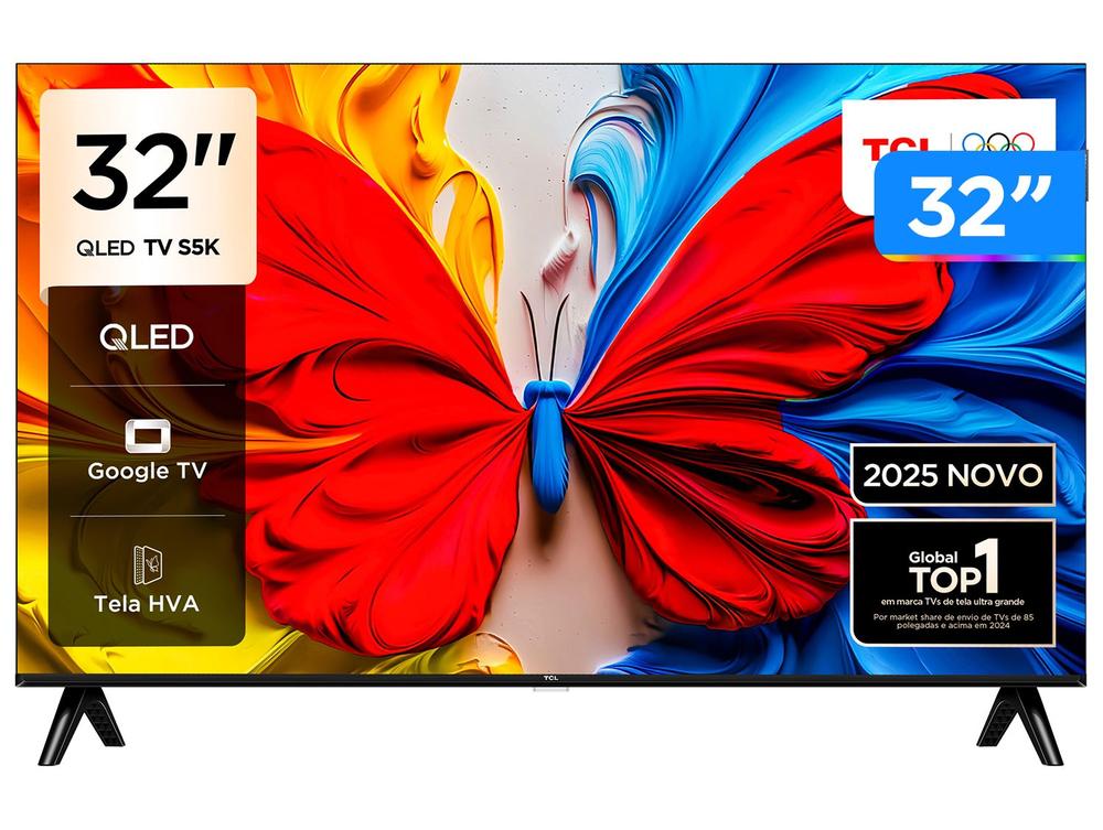 [Magalu] Smart TV TCL 32" QLED Full HD 35S5K com Google TV