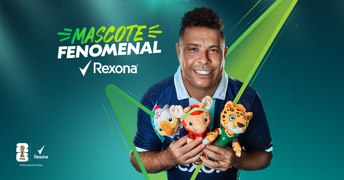 Rexona Mascote Fenomenal -Compre 3 Rexona + 30 Pix Leve Mascote da Copa 