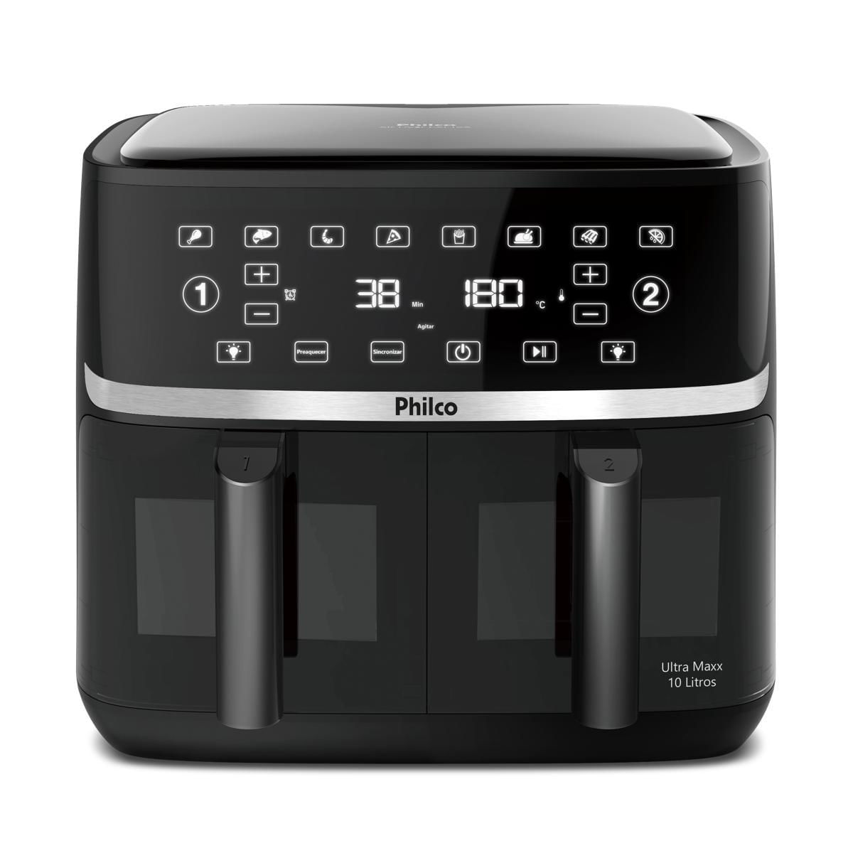 Air Fryer Philco 10L Cesto Duplo 2000W PAF10A 220v