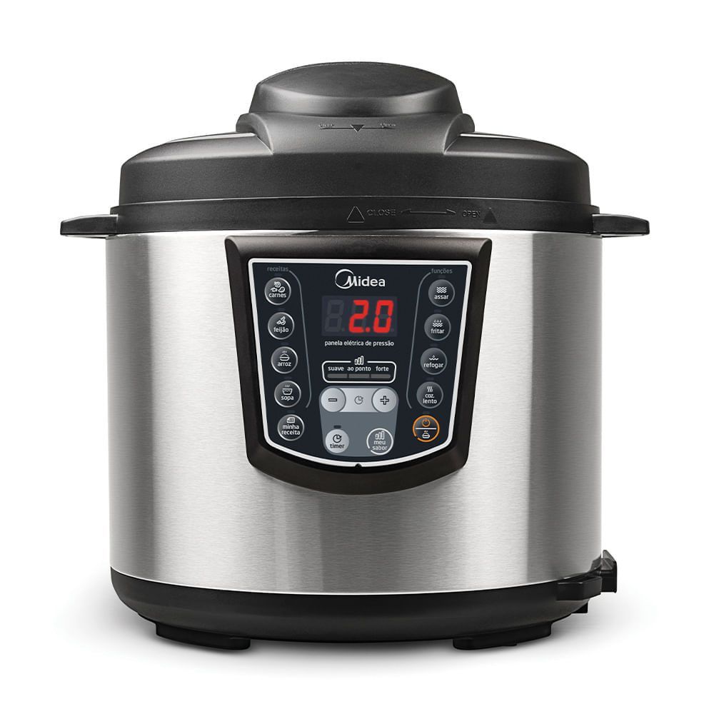Panela de Pressão Elétrica Midea PPA71 6L Inox 220v