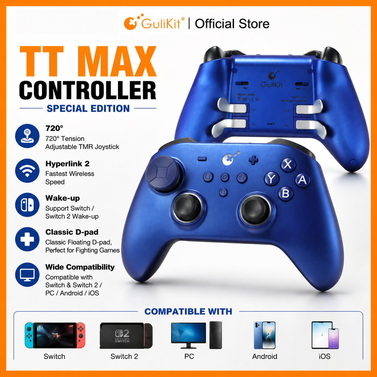 Joystick GuliKit TT MAX (R$ 300 já c/taxa)