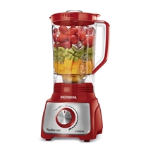 Liquidificador Mondial L-1100 RI 1100W 3 Litros 12 Velocidades Vermelho/Inox - 110V