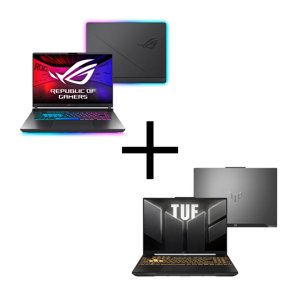 Notebook Gamer ASUS ROG Strix G16 G615JMR-S5001W + Notebook ASUS TUF Gaming F16 FX607VU-RL385 