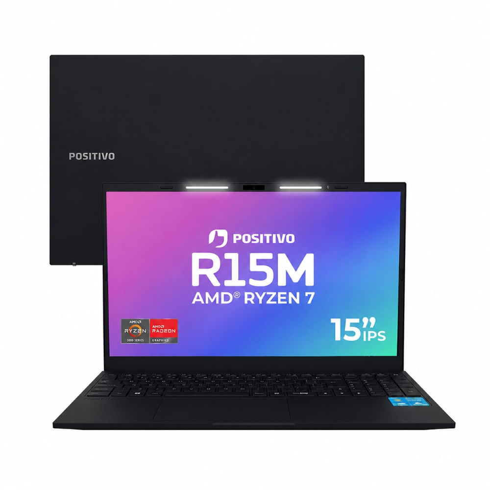 Notebook Positivo Vision R15M Ryzen 7-5825U, 32GB RAM, 512GB SSD, Wi-Fi 6, Tela 15” Full HD IPS, Linux