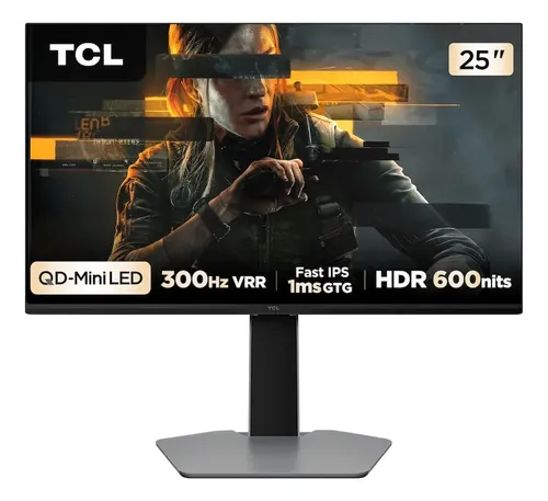 Monitor Gamer TCL 25" Full HD 300Hz 1ms LED Bivolt