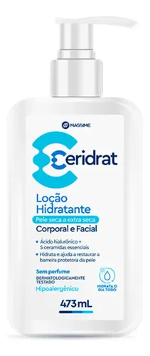 Ceridrat Loção Hidratante Corporal Ácido Hialurônico 473ml