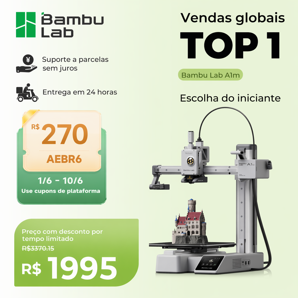 Bambu Lab A1 Mini Impressora 3D com nível auto
