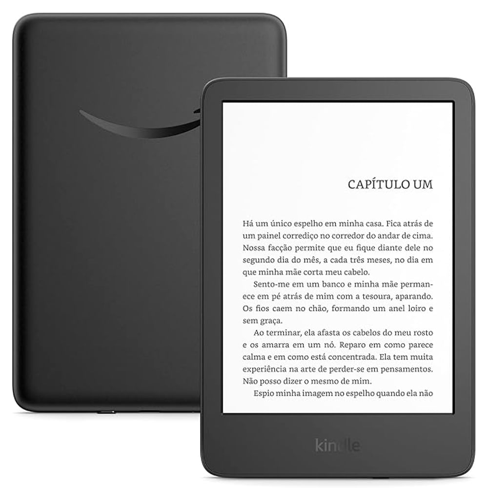 Kindle 11ª Geração Amazon Tela 6" 16GB Modelo 2024 com Tela Antirreflexo Luz Frontal Ajustável e Bateria Longa Duração Preto